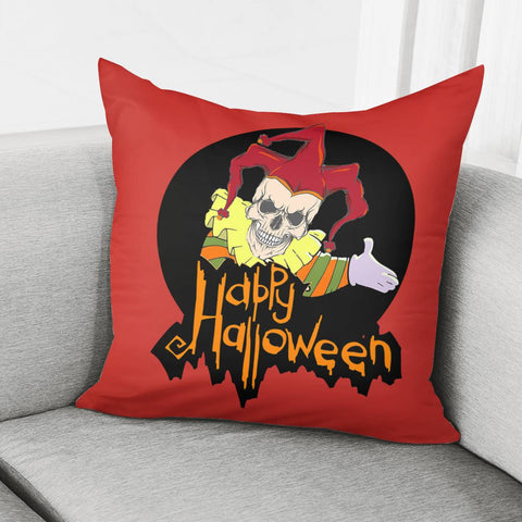 Image of Clown And Skull Pillow Cover