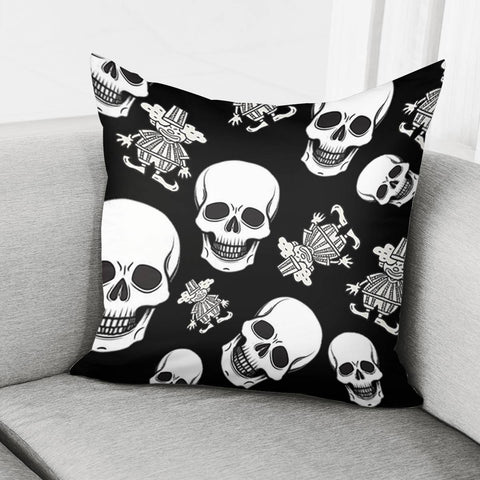 Image of Clown And Skull Pillow Cover