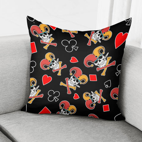 Image of Clown And Skull Pillow Cover