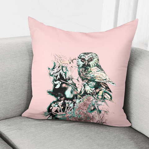 Image of Spring Owl Pillow Cover