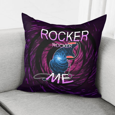 Image of Rock Cat And Whirlpool And Headphones And Font Pillow Cover