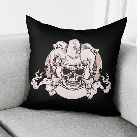 Image of Clown And Skull Pillow Cover