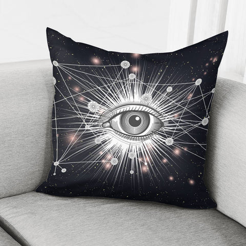 Image of Flowers And Eyes Pillow Cover