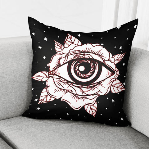 Image of Flowers And Eyes Pillow Cover