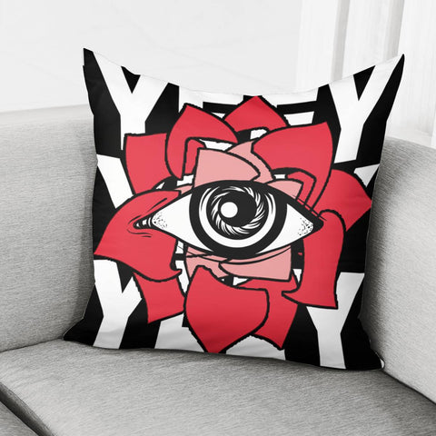 Image of Flowers And Eyes Pillow Cover