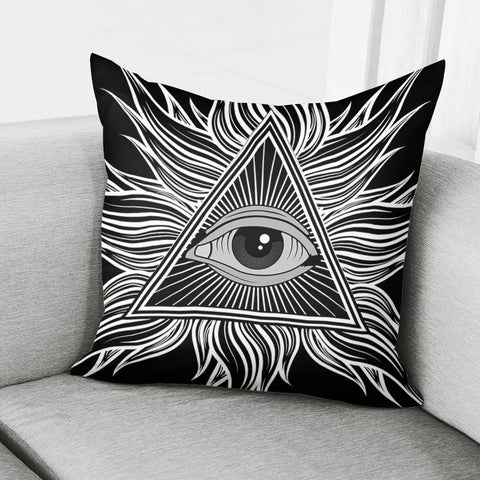 Image of Flowers And Eyes Pillow Cover