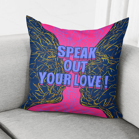 Image of Love Slogan Pillow Cover