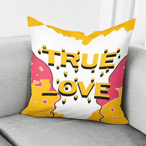 Image of Love And Fonts And Men And Women And Soda Pillow Cover