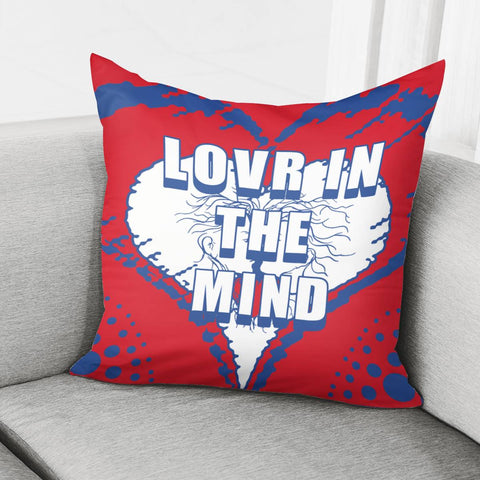 Image of Love And Fonts With Men And Women And Spots And Squares Pillow Cover