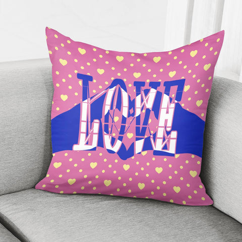 Image of Love And Fonts And Hands And Spots Pillow Cover