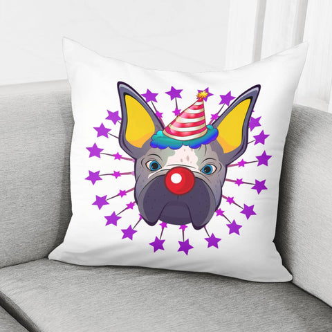 Image of Clown And Dog Pillow Cover