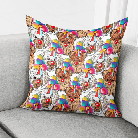 Image of Clown And Dog Pillow Cover