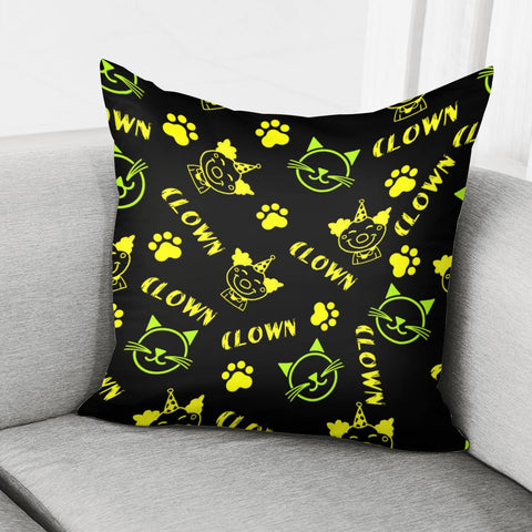 Image of Clown And Animal Pillow Cover