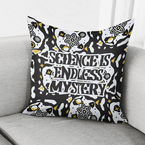 Image of Einstein Quotes And Quantum And Planet And Stars And Fonts Pillow Cover