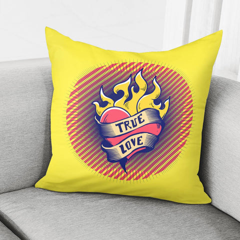 Image of Love Slogan Pillow Cover