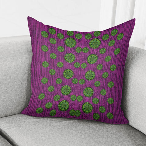 Image of Spring Tulips On Purple Pillow Cover