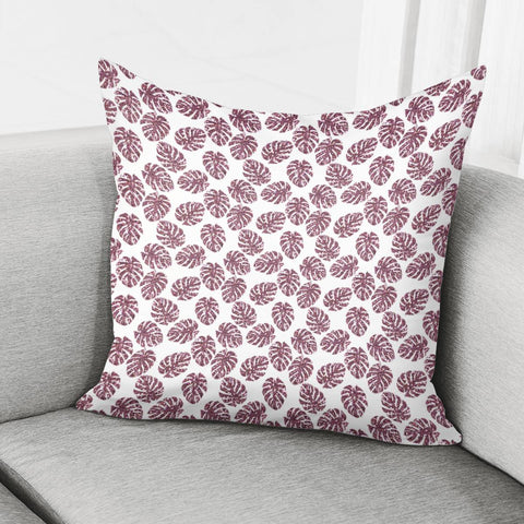 Image of Pink Glitter Monstera Pillow Cover