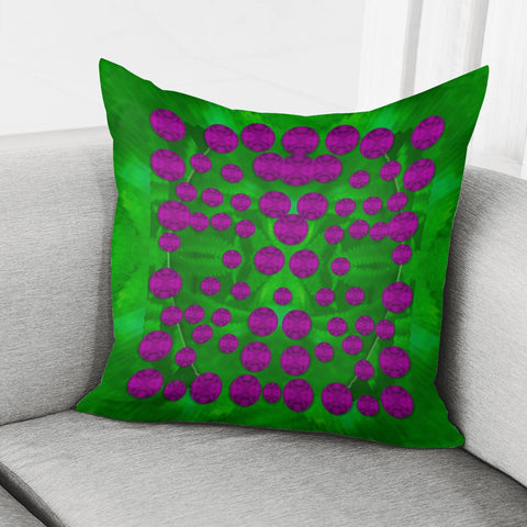 Image of Fern And Leafs As Dots Pillow Cover