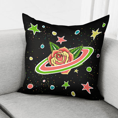 Image of Flower And Saturn Pillow Cover