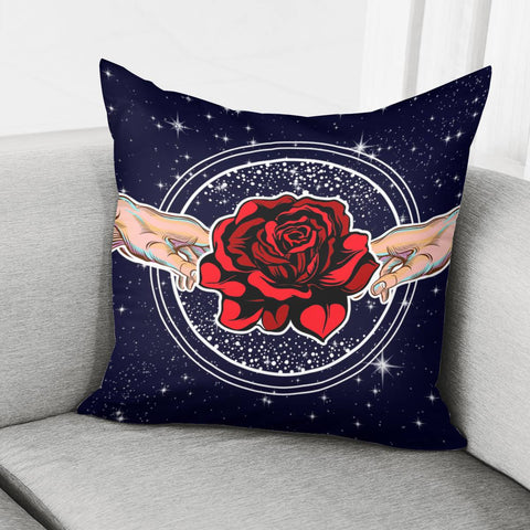 Image of Rose And The Universe Pillow Cover