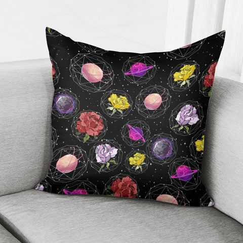 Image of Rose And The Universe Pillow Cover