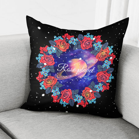 Image of Rose And Starry Sky Pillow Cover