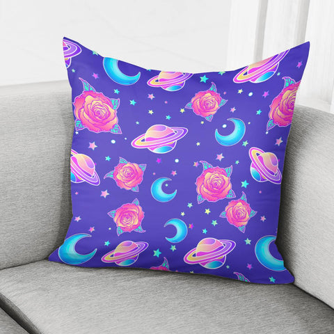 Image of Rose And Starry Sky Pillow Cover