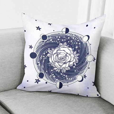 Image of Rose And Starry Sky Pillow Cover