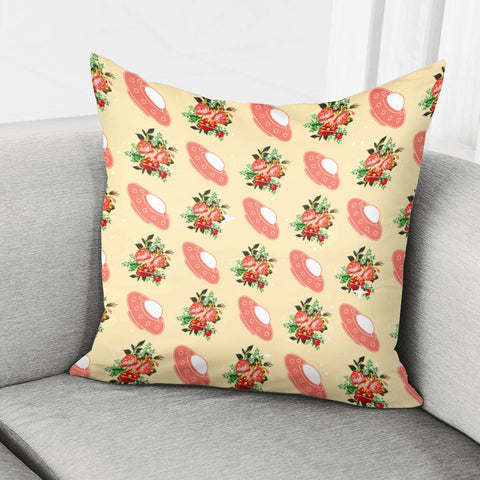 Image of Rose And Spaceship Pillow Cover