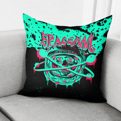 Image of Astronaut And Skull And Planet And Starry Sky Pillow Cover