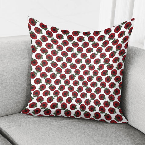 Image of Red Anemone Pillow Cover