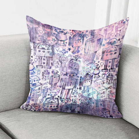 Image of Robot Crowd Pillow Cover