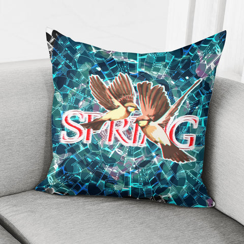 Image of Feather Flower Pillow Cover