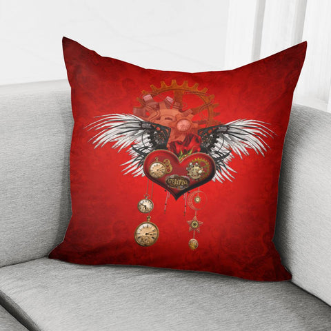 Image of Wonderful Steampunk Heart Pillow Cover