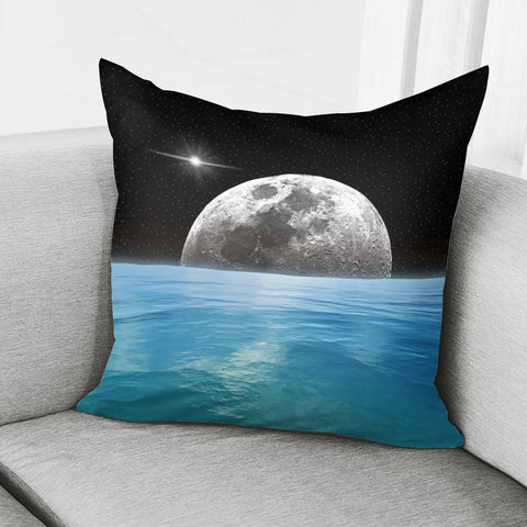 Image of Moon Ocean Pillow Cover