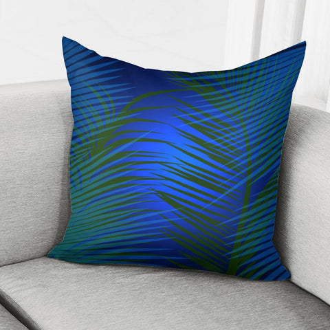 Image of Tropical Palm In Dark Pillow Cover