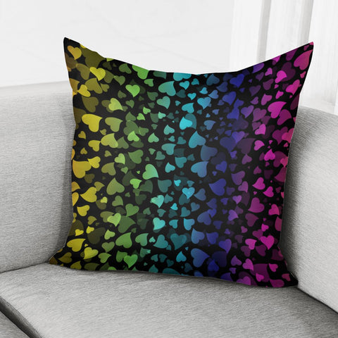 Image of Hearts Colors Pillow Cover