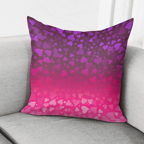 Image of Purple Pink Hearts Pillow Cover