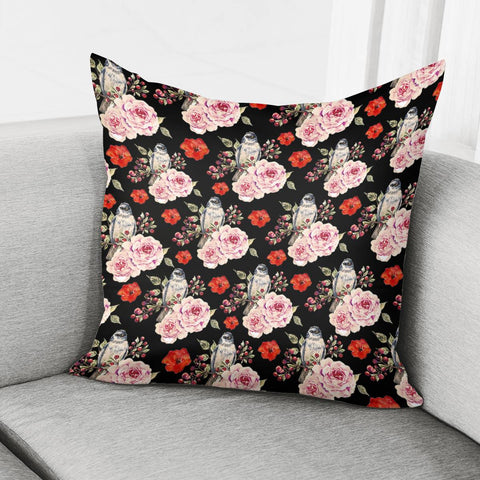 Image of Birds And Flowers Pillow Cover