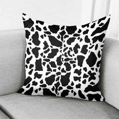 Image of Black And White Cow Skin Pillow Cover