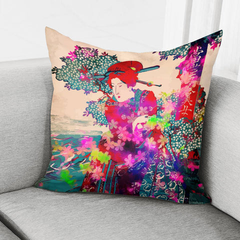 Image of Blooming Geisha Pillow Cover