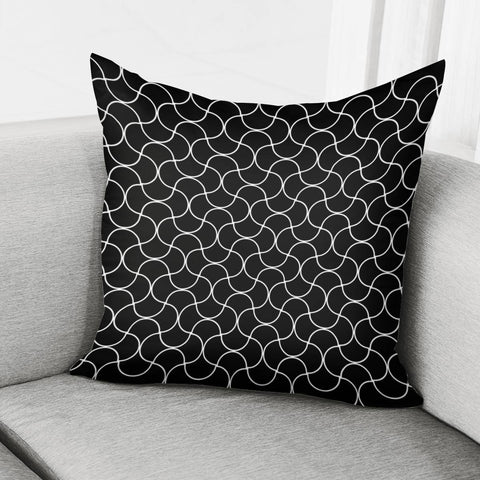 Image of Waves Puzzle Net Pattern Pillow Cover