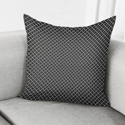 Image of Black White Simple Geometric Pattern Pillow Cover