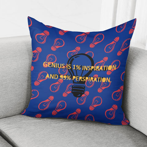 Image of Thomas Alva Edison Quotations Pillow Cover