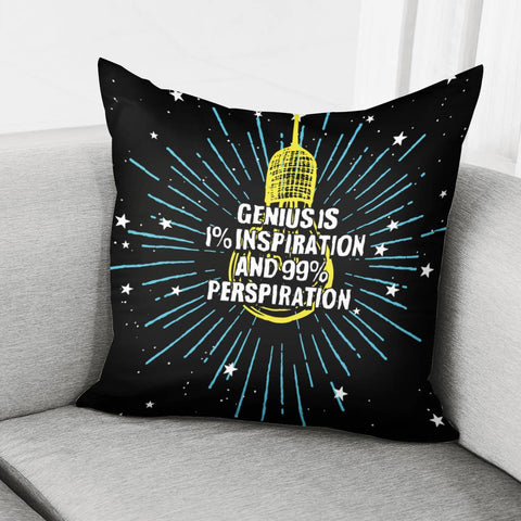 Image of Thomas Alva Edison Quotations Pillow Cover