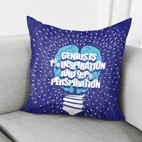 Image of Thomas Alva Edison Quotations Pillow Cover