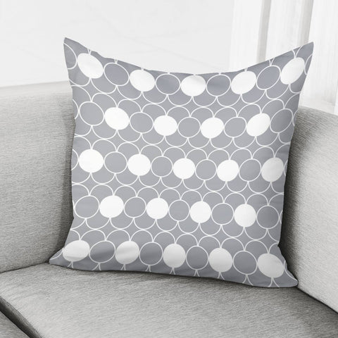 Image of Grey White Dots Pattern Pillow Cover