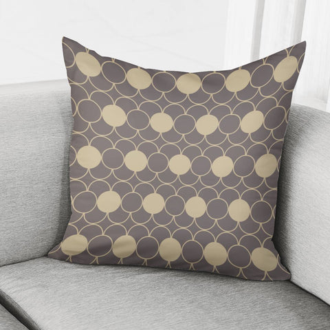 Image of Brown Beige Dots Pattern Pillow Cover