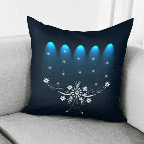 Image of Spot Lights Floral Design Pillow Cover