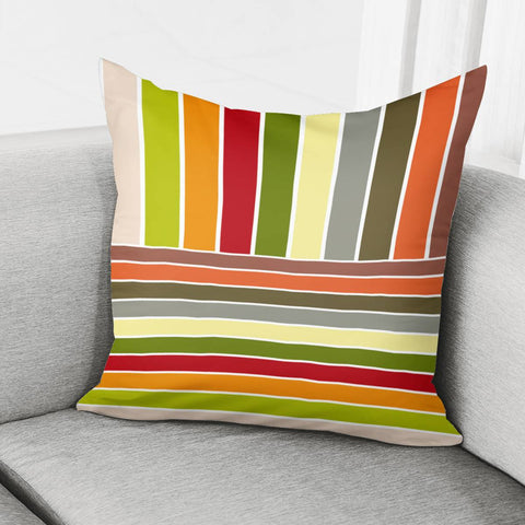 Image of Autumn Colors Stripes Pillow Cover